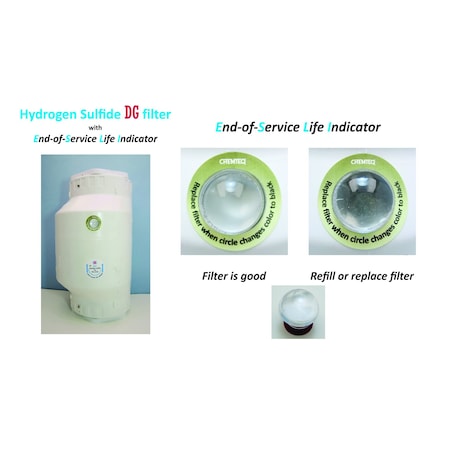 Chemteq Hydrogen Sulfide Gas DG Filter-2818 with End-of-Service Life Indicator 2718